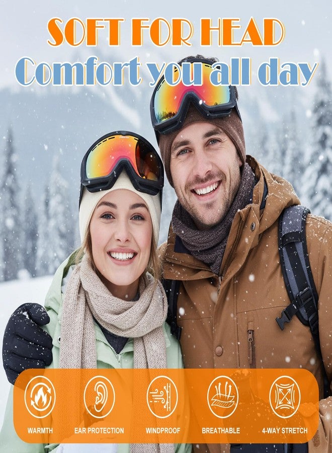 مجموعة Chicingyou المكونة من 6 قطع من أغطية الأذن الشتوية، عصابة رأس للجري، واقيات أذن مزدوجة الطبقات للرجال والنساء، بطانة ناعمة، مناسبة لرياضة التزلج - Image 4